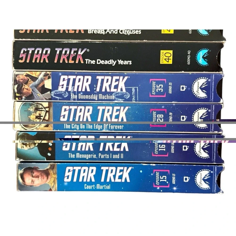 Lot of 11 Star Trek: The Original and Uncut TV Series Episodes VHS Tapes EUC